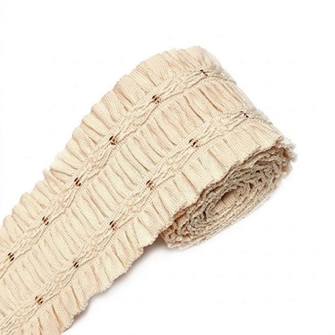 [청라핸즈] 허리고무밴드 55mm 양샤링 고무테이프 베이지 (09-712), 1개