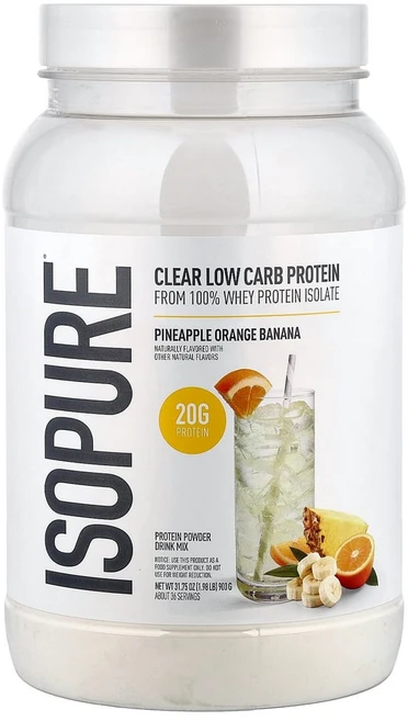 이소퓨어 Infusions 단백질 파우더 파인애플 오렌지 바나나 900g(1.98lb), 1개, 900g - 쿠팡