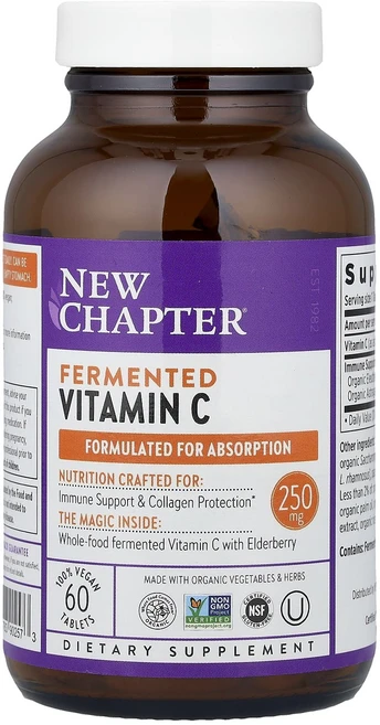 뉴쳅터 발효 비타민 C 60 비건타블렛, 60정, 6개 - 쿠팡