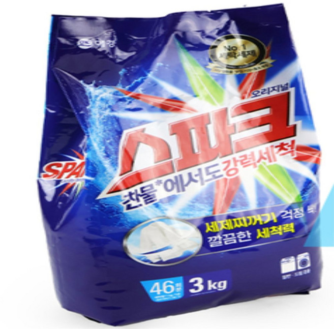 서누픽 세탁세제 리필 3kg 가루세탁세제, 1