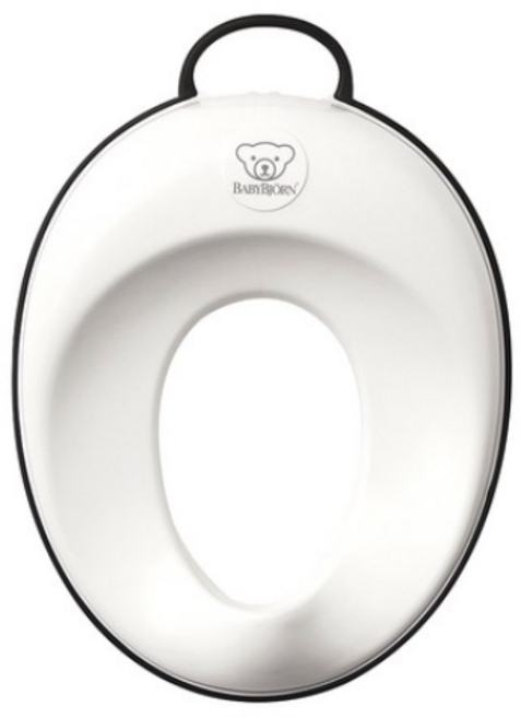 베이비뵨 토일렛 트레이닝 시트 유아 변기커버, WHITE+BLACK