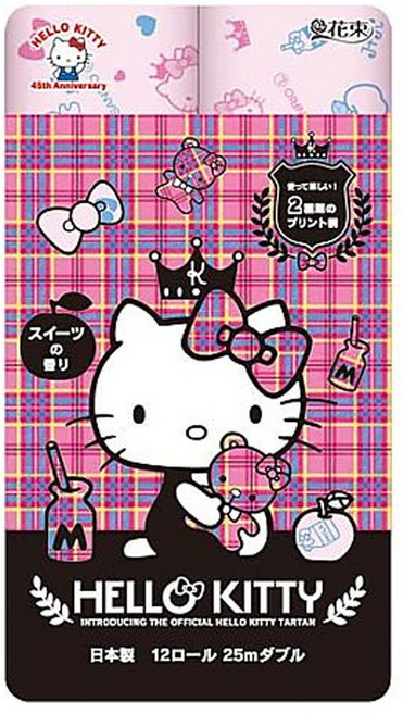 일본 hello kitty 화장실 휴지 12롤 W, 1개, 12개입, 25m