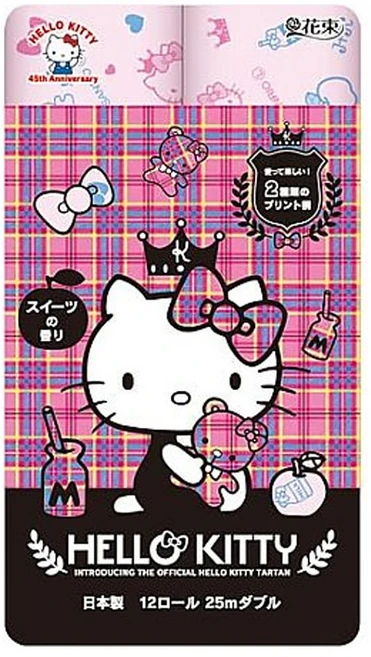 일본 hello kitty 화장실 휴지 12롤 W, 1개, 12개입, 25m - 쿠팡
