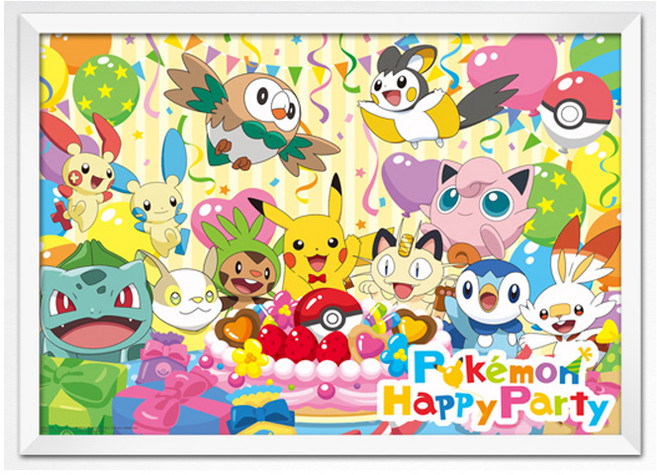 예림당 포켓몬스터 해피파티 100피스 큰조각 직소퍼즐액자 YE874433, 퍼즐+슬림우드화이트액자, 1개