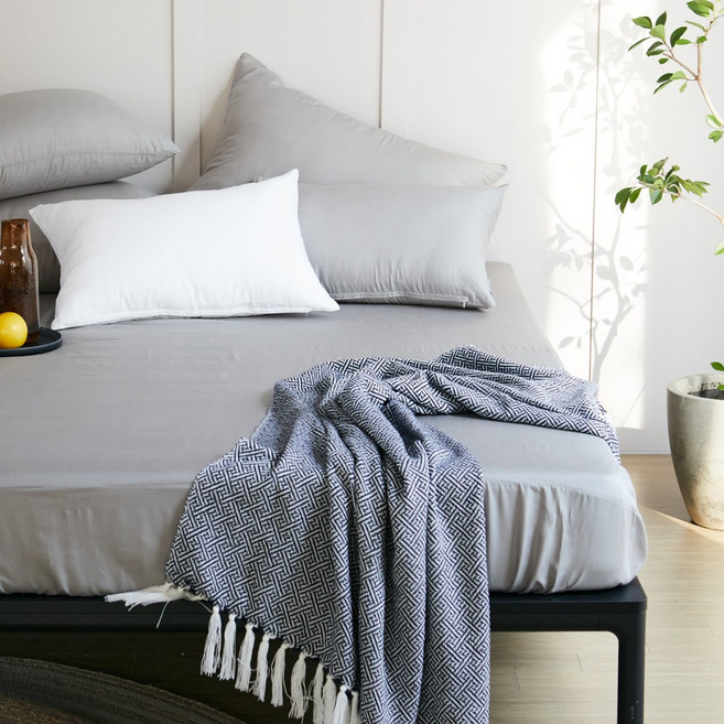 네모라인 렌징(텐셀) 모달 홑겹 매트리스커버 3Size 4Colors