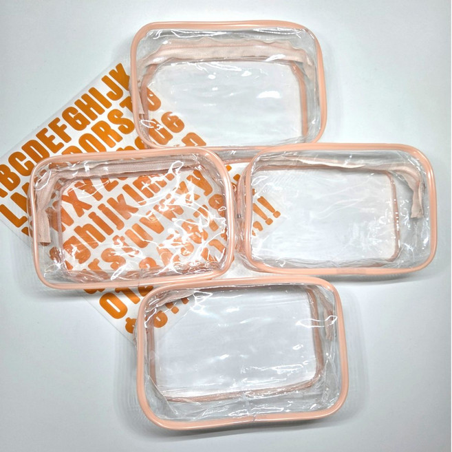 잇즘 PVC 투명 사각 파우치 중형 세트