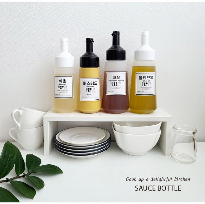 원터치 소스병 케찹병 꿀용기 머스타드 주방정리 가정용 식당용 간편한, 1개