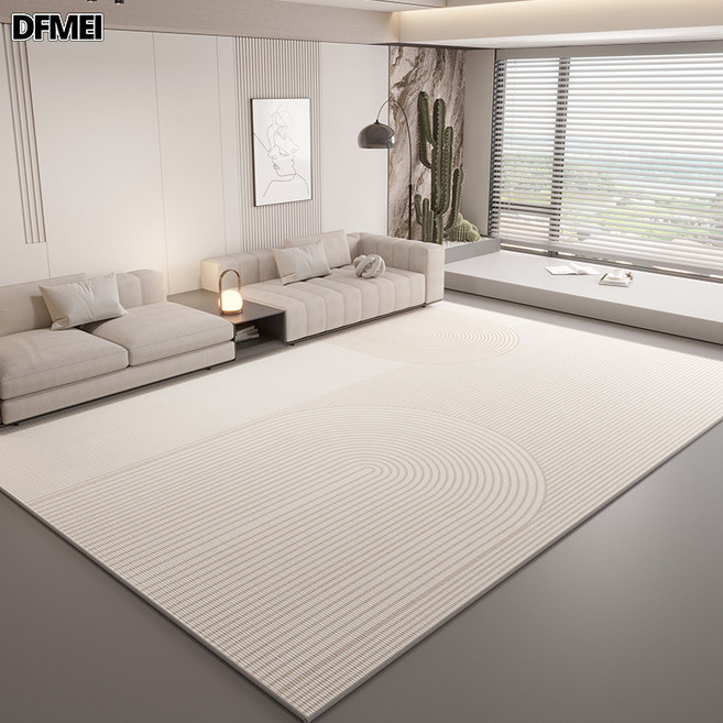DFMEI 輕奢客廳地毯簡約沙發茶几地墊家用臥室牀邊毯水晶絨吸水防滑地毯