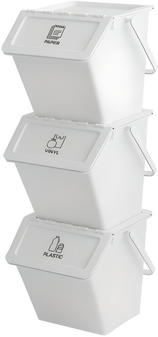 모던데일 더 깊어진 재활용 분리수거함, 화이트
