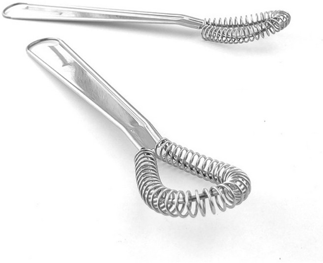 주방 나선형 털 미니 털 스테인레스 스틸 스푼 코어 핸드 털 20cm 스프링 털 꿀 국자 스틱, 하나, 1개