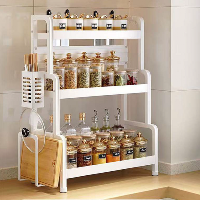 거와스 다용도 철제 주방 정리 수납 선반, 1개, 화이트