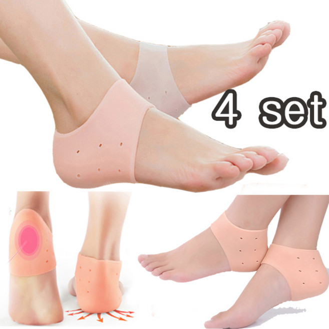 컴포트데이 발 뒤꿈치패드 4세트 보습 충격흡수 족저근막 보호, 살색4세트