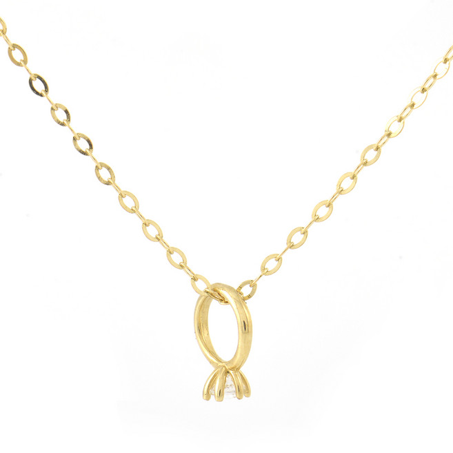 14k/18k 골드 큐티링 목걸이