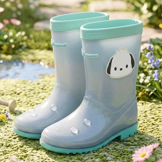 포차코 아동 장화 산리오 레인부츠 여아 남아 유아 어린이 초등학생 미끄럼방지 레인슈즈