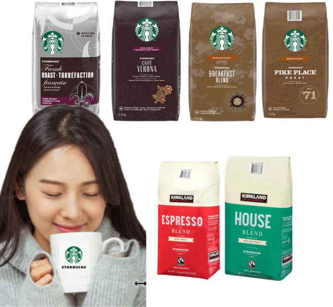 스타벅스 최고급 원두로 로스팅한 원두모음 베로나 커클랜드 에스프레소 홀빈 1.13kg, 4.스타벅스 파이크 플레이스1.13kg, 1개