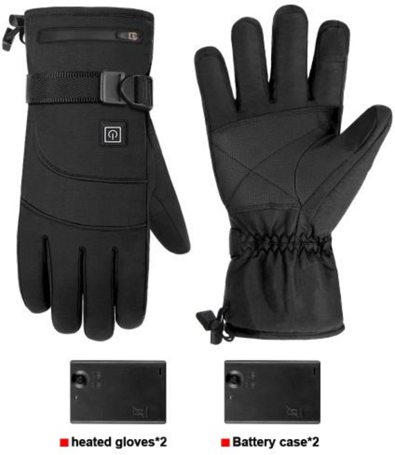 오토바이 열선장갑 온열장갑 온열 장갑 따뜻한 모터 방수 충전식 겨울 글러브, L, 1)A1 With Battery