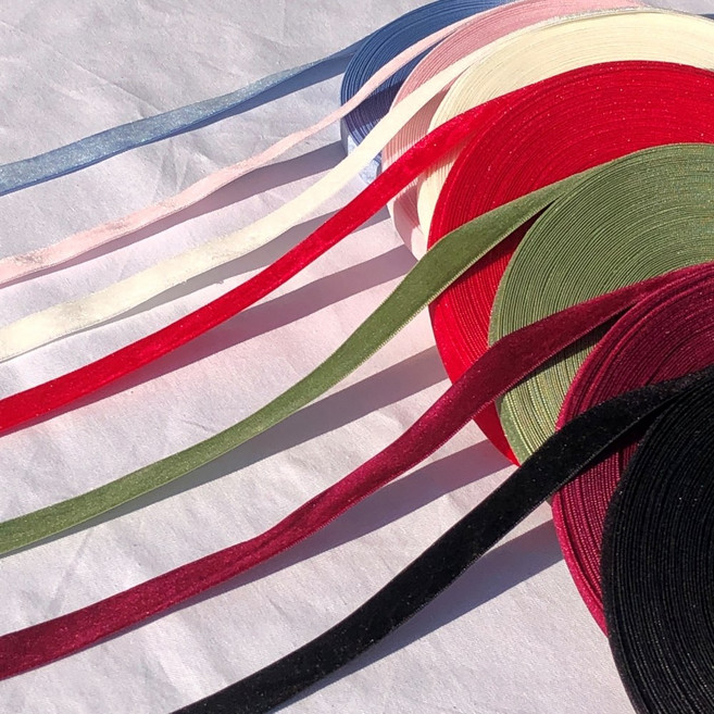 에스엔피 국산 대용량 벨벳리본 크리스마스 리본 트리 오너먼트 만들기, 15mm (길이20yd), 뱅쇼버건디