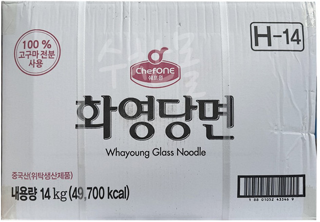 쉐프원 화영당면, 1개, 14kg