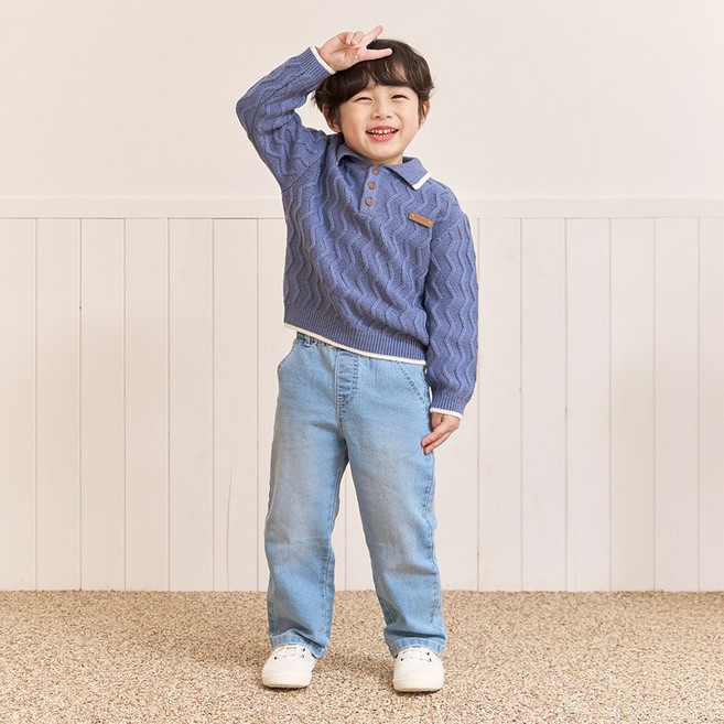 치크 ## 심플++깔끔++멋짐++편해요++!! 카라 물결 풀오버 CKKA2512B_울산점