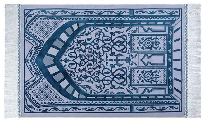 무슬림 기도 러그 휴대용 매트 70x110cm 여행용 가정용 기도 매트 간단히 인쇄