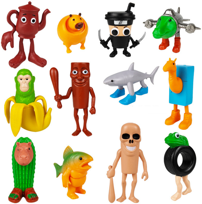 vsyoy 이탈리안 브레인롯 Italian brainrot 캐릭터 피규어 인형 세트, 3세트