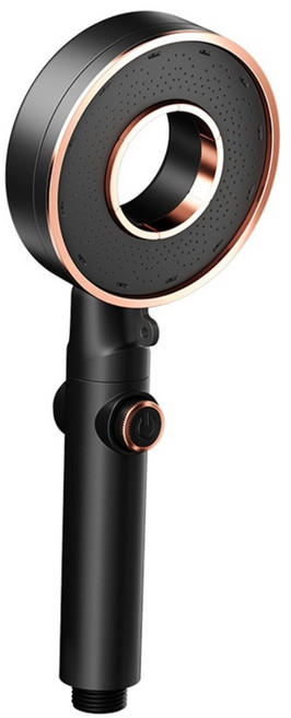 와이피 절수 증압 샤워기 헤드 3단 수압조절 쉬운 설치, 1개, 블랙