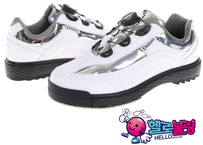 덱스터 DX 다이얼 볼링화 [화이트 실버] 베스트 볼링 신발 입문용 슈즈 슈즈 구매시 냄새 제거제+슬라이드 브러시 사은품 증정!