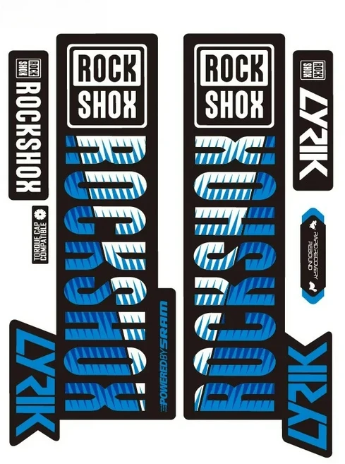 호환고품질 튜닝 자전거 스티커 LYRIK ROCK-SHOX Rockshox 포크 스크래치 커버 보호 부품 맞춤형 장식, 02 Style 7