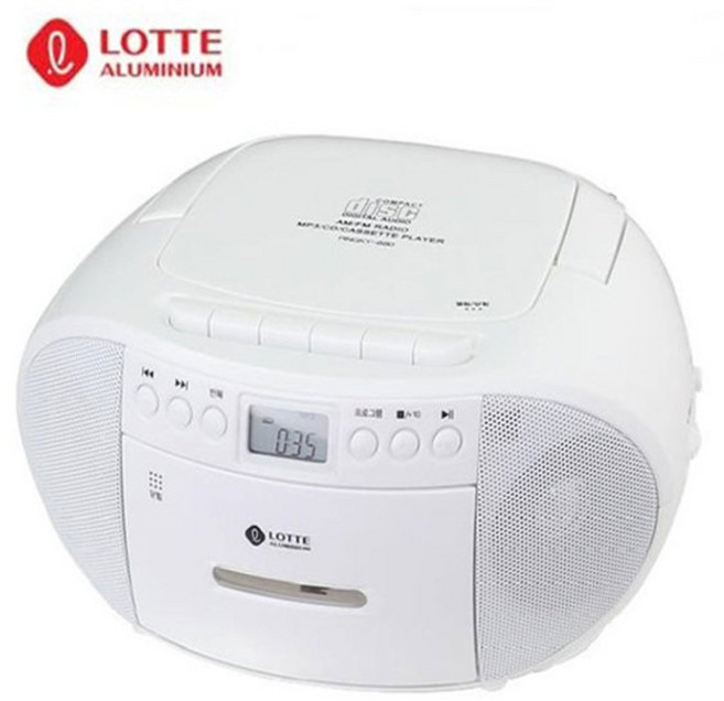 롯데 핑키-880/CD포터블 카세트플레이어 어학 라디오 사무실, 화이트