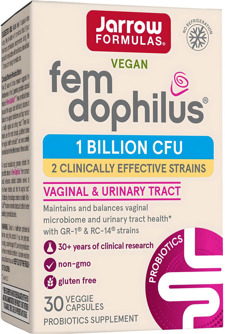 Jarrow FORMULAS 賈羅公式 Fem Dophilus女性10億CFU益生菌素食膠囊, 30顆, 1罐