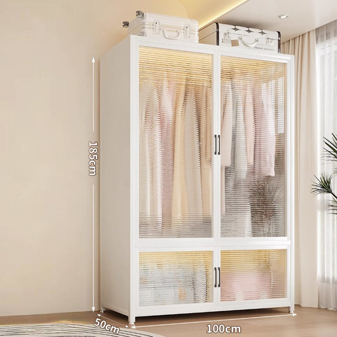 초강력 방습 H N Quality Home 강철옷장 / PC 햇살문 / 3사이즈 (초간단 조립), 위 행거