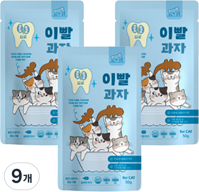 킴스패밀리 고양이 이빨과자, 요로케어, 50g, 9개