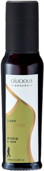 Oilicious 人良油坊 冷壓初榨南瓜籽油 100ml 台灣在地 可生飲 含鋅 滋養男性長輩, 1個