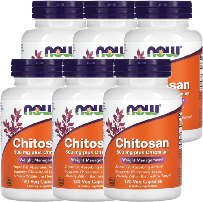 나우푸드 키토산 플러스 크로뮴 500mg 120베지캡슐, 120정, 6개 - 쿠팡