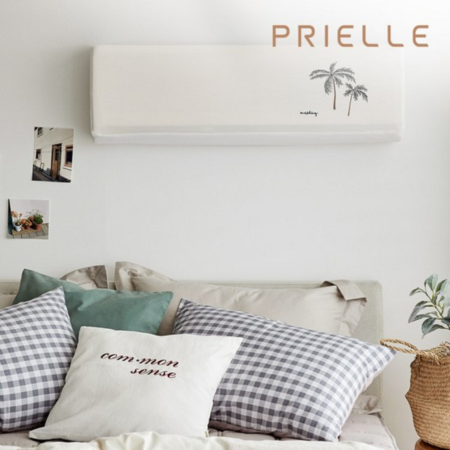 쁘리엘르 팜트리 스판 자수 벽걸이 에어컨커버, 트라이앵글_대형 89cm, 1개