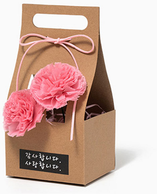 민화샵 종이 카네이션 바구니 만들기 FDOPP0443, 30세트, 크라프트