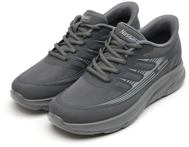 낫소 바로인 클리어 발볼넓은 발편한 가벼운 남성 운동화(그레이)