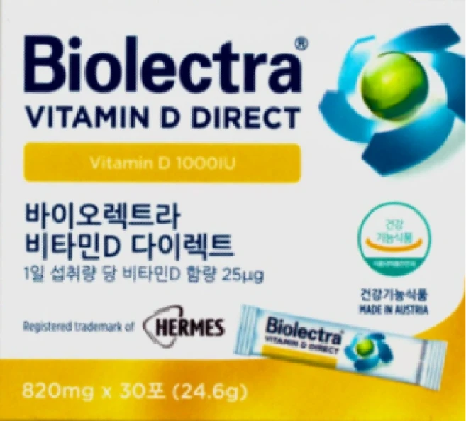 바이오렉트라 비타민D 다이렉트 30포, 1박스, 30회분 - 쿠팡