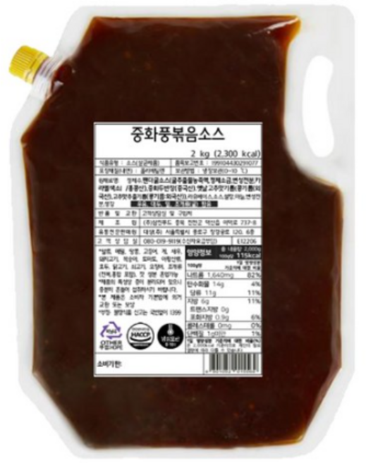 대상 쉐프원 중화풍 볶음소스, 2kg, 1개