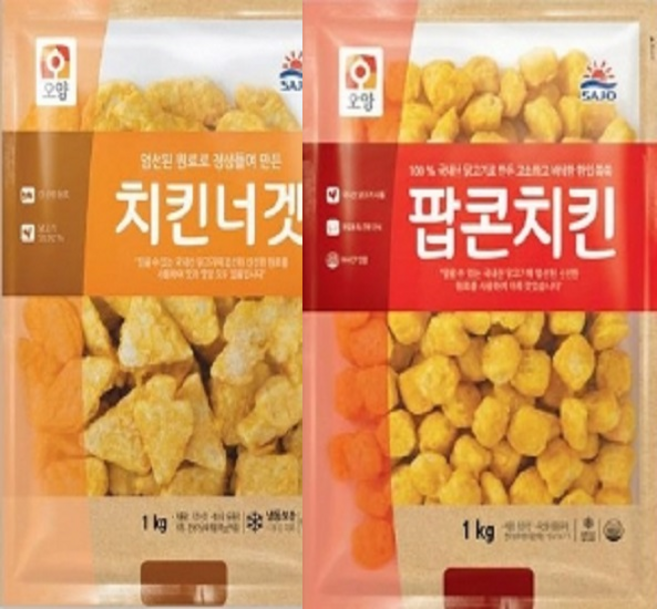 사조오양 치킨너겟 1kg+팝콘치킨 1kg, 1개, 2kg