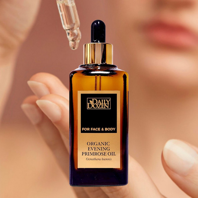 100% 유기농 달맞이꽃 종자오일 냉압착 비정제 페이스 바디 마사지오일, 1개, 100ml