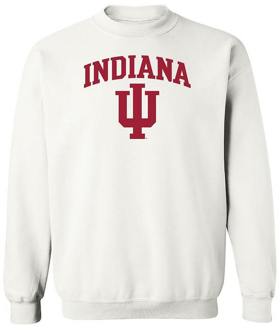 미국출고 평점4.5+ 213221 UGP Campus Apparel NCAA 아치 로고 팀 컬러 크루넥 칼리지 대학교 Indiana Hoosiers 화이트 S