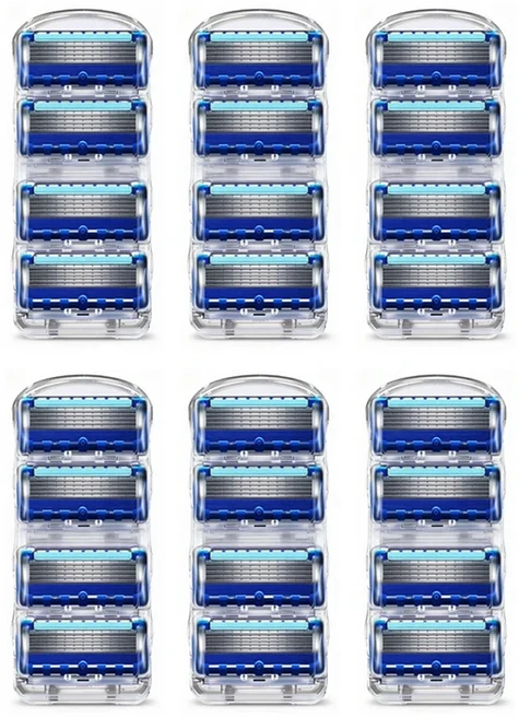 남성용 면도 키트 5중날 수동 교체 헤드 손잡이 포함 크로스보더 클래식