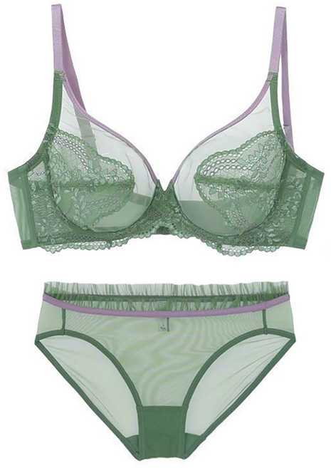 셀럽당 속옷 여 얇은 세트 섹시 레이스 브라