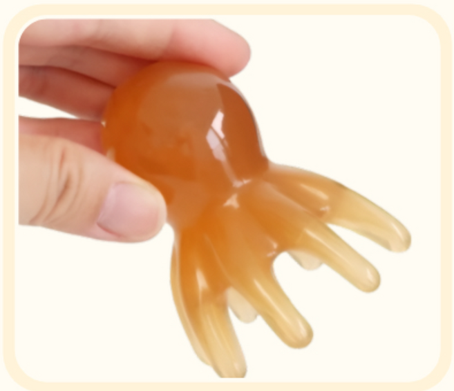 품질 좋고 가심비 뛰어난 / 문어 괄사 / 두피 관리 얼굴 마사지 붓기 관리 / 나에게 꼭 필요한 MUST HAVE 아이템, 베이지, 1개