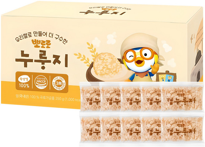 어니스트에프엔비 뽀로로 누룽지, 25g, 10개