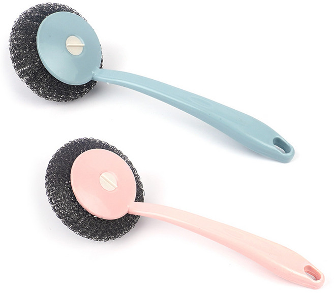 손잡이 쇠수세미 철수세미 그을음 녹제거 싱크대 가스레인지 청소, 1개