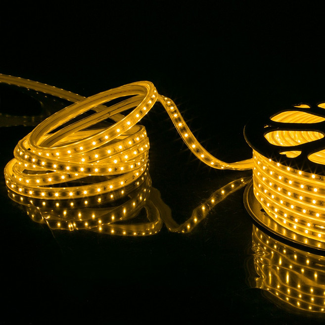 올판 색상 다양 AC 220V 방수 일반 LED 5m 논네온 바 LED간접조명, 1개, 일반 LED 전구색 5m