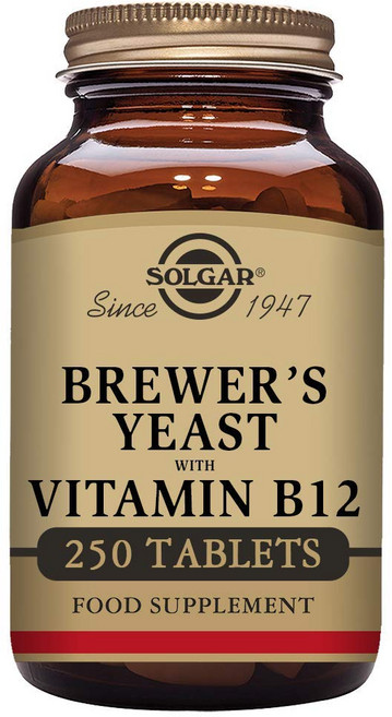 SOLGAR 啤酒酵母維他命B12錠, 250顆, 1罐