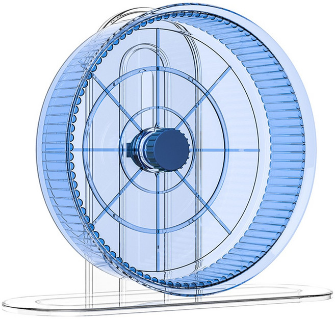 슈슈펫 햄스터 저소음 크리스탈 21cm 햄스터 쳇바퀴, 블루, 1개